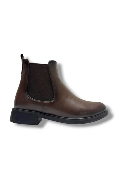 Fancy 5006-26 Anatomik Cilt Deri Lastikliı Kadın Bot - Resim 3