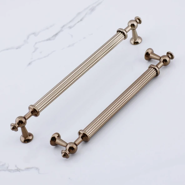 Nesil Çizgili Bronz Metal Kulp 320 mm Mobilya Çekmece Mutfak Dolabı Dolap Kulpları Kulpu Kulpları - Resim 8