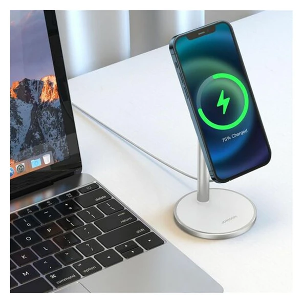 JOYROOM JR-A52 Manyetik Kablosuz Şarj Telefon Masaüstü Standı NT-92189 - Resim 2
