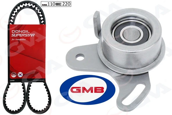 GVA 59T9105 TRİGER KAYIŞ SETİ EKSANTRİK SETİ HYUNDAI ACCENT 1.3L G4EA enjeksiyonlu 01-05 / GETZ 1.3L G4EA 02-10 1 KAYIŞ 1 RULMAN 110x220 2431222612-2431222613-2441026000 ürün görseli 1