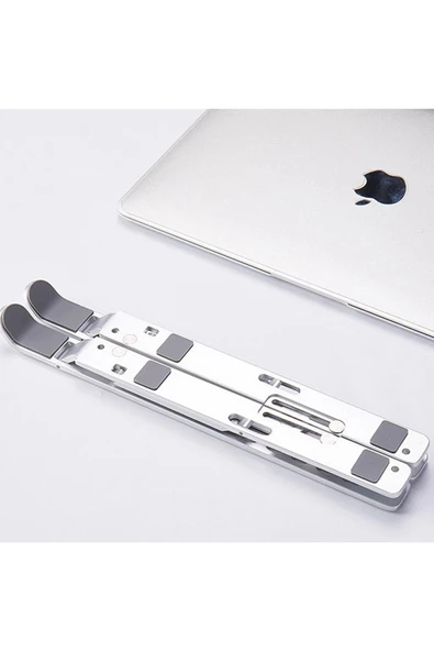 Ayarlı Laptop Macbook Uyumlu Notebook Yükseltici Tutucu Stand Alüminyum - Resim 5