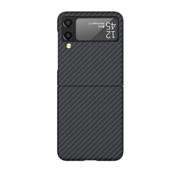 Nettech Samsung Galaxy Z Flip 4 Uyumlu NT-N018 Kevlar Carbon Arka Koruma Kılıf NT-106457 ürün görseli 1