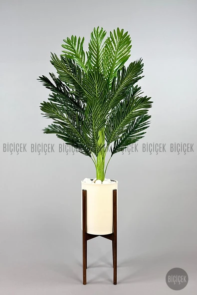 BİÇİÇEK 150cm Areka Ağacı Ayaklı Metal Saksıda - Resim 3