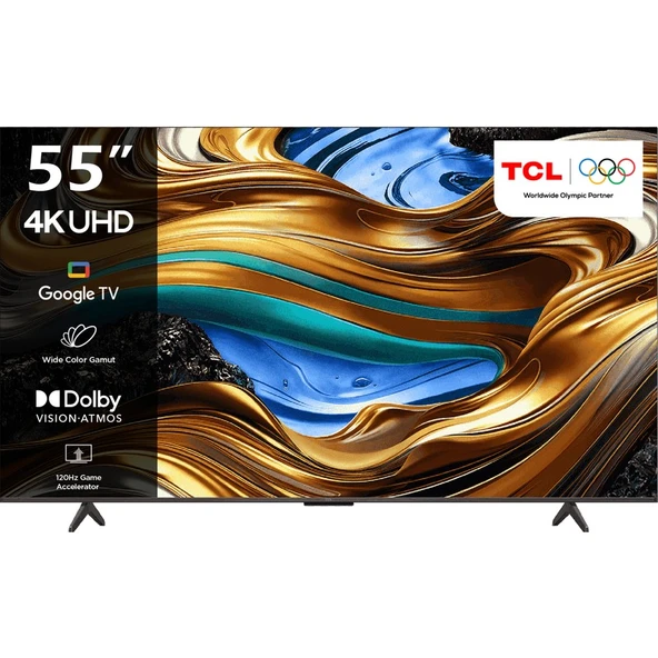 TCL 55P755 55'' 138 Ekran Uydu Alıcılı 4K Ultra HD Google Smart LED TV ürün görseli 1