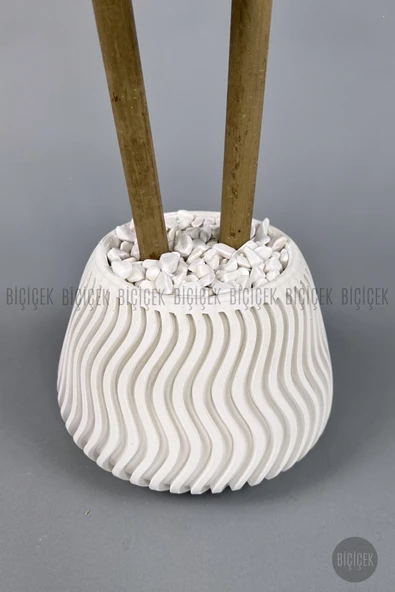 BİÇİÇEK Yapay Bambu Ağacı 140cm Büyük Saksı Yoğun Yapraklı - Resim 2