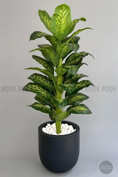 BİÇİÇEK Yapay Difenbahya Ağacı 190 cm lux dış mekan saksıda - Resim 7