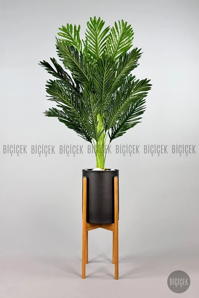 BİÇİÇEK 150cm Areka Ağacı Ayaklı Metal Saksıda - Resim 6