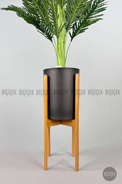 BİÇİÇEK 150cm Areka Ağacı Ayaklı Metal Saksıda - Resim 5