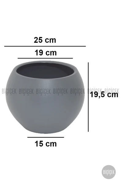 BİÇİÇEK Plastik Küre Saksı 25 CM Çap - Resim 2