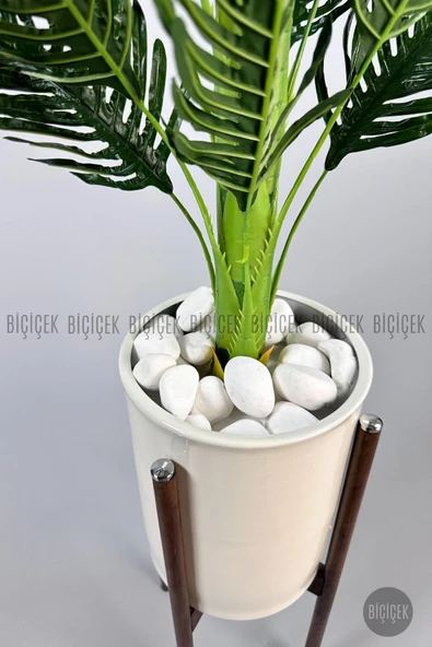 BİÇİÇEK 150cm Areka Ağacı Ayaklı Metal Saksıda - Resim 4