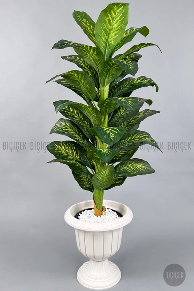 BİÇİÇEK Difenbahya 200 Cm Yapay Bitki Ağaç - Resim 5