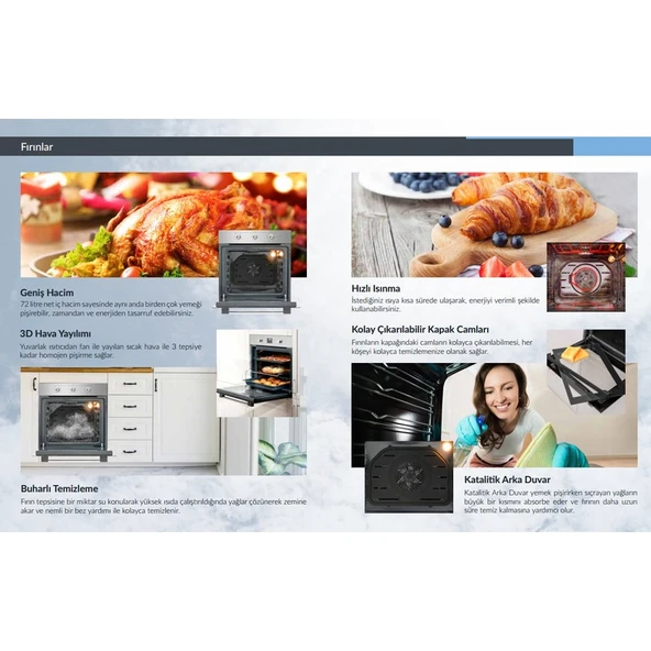 Luno F6502S01 Ankastre Cam Fırın 60 cm - Resim 2