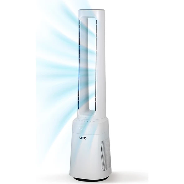 UFO Kule Tipi Kanatsız Vantilatör ve HEPA H13 Filtreli Hava Temizleyici, 36W, 10 Hız Kademesi, Enerji Tasarruflu Tasarım ürün görseli 1