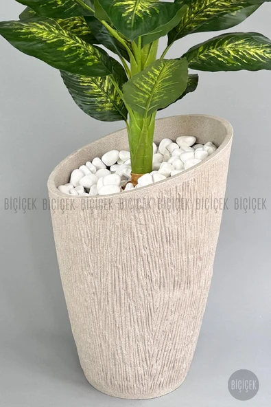 BİÇİÇEK Yapay Difenbahya Ağacı 210 cm Lux Dış Mekan Saksıda - Resim 6