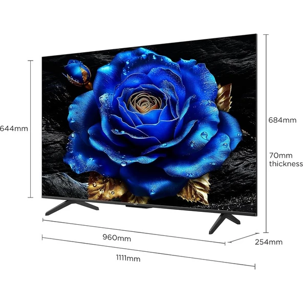 TCL 50T6C  50" 127 Ekran Uydu Alıcılı 4K Ultra HD Google QLED TV - Resim 2