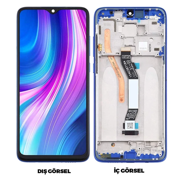 Teknonet Xiaomi Redmi Note 8 Pro Uyumlu Org Lcd+Dokunmatik+Çıtalı VR-20073 - 2