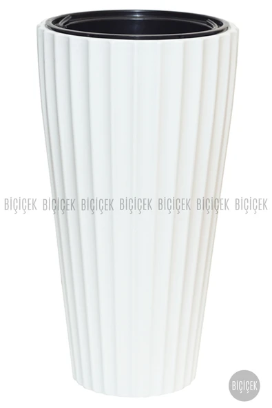 BİÇİÇEK Lilyum Vazo Saksı 58-70 CM ve İç Kova Dahil - Resim 4