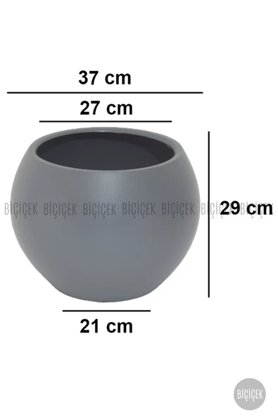 BİÇİÇEK Plastik Küre Saksı 37 CM Çap - Resim 2