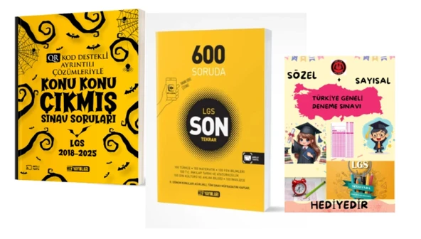 HIZ YAYINLARI 8. SINIF KONU KONU ÇIKMIŞ SINAV SORULARI - 600 SORUDA LGS SON TEKRAR ve Hediye ürün görseli