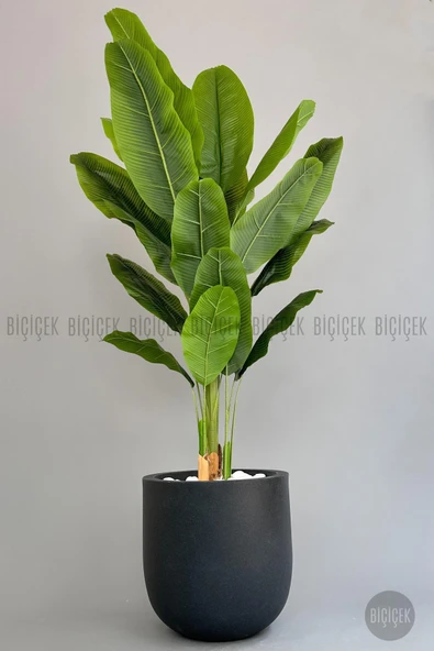 BİÇİÇEK Yapay Muz Ağacı 200 cm lux dış mekan saksıda - Resim 7
