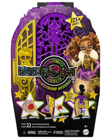 Monster High Skulltimate Secrets Hauntlywood Gizemli Clawdeen Wolf Bebek JBG80 ürün görseli
