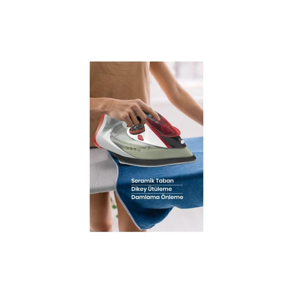 Goldmaster Twist 2600 Watt Seramik Tabanlı 160 gr Etkili Şok Buharlı Ütü - Resim 3