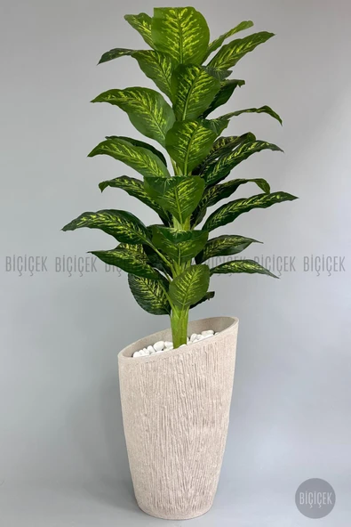 BİÇİÇEK Yapay Difenbahya Ağacı 210 cm Lux Dış Mekan Saksıda ürün görseli