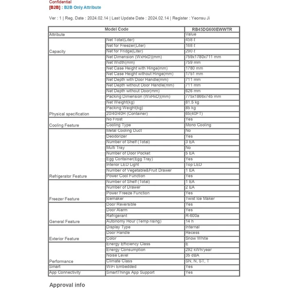 Samsung RT47CG6006WW 465 Lt Üstten Donduruculu No-Frost Buzdolabı - Resim 2
