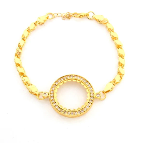 Yarım Altın Çerçeve Bileklik Çelik Altın Kaplama Arpa Model BLK-1104 ürün görseli