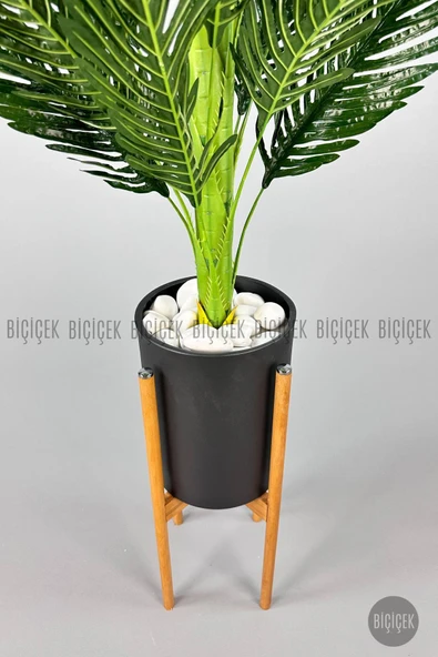 BİÇİÇEK 150cm Areka Ağacı Ayaklı Metal Saksıda - Resim 2