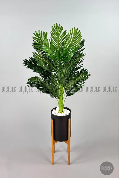 BİÇİÇEK 150cm Areka Ağacı Ayaklı Metal Saksıda - Resim 4