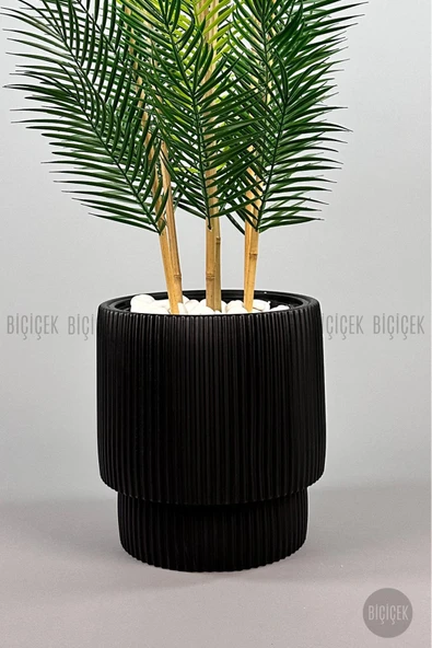BİÇİÇEK YAPAY AREKA PALMİYESİ 6 GÖVDE GALA SAKSIDA YOĞUN YAPRAKLI - Resim 2