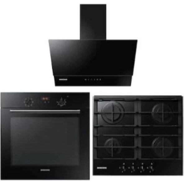 Samsung NV60K5140BB - NA64N7100AB - NK24N7060VB Siyah Ankastre Set ürün görseli 1