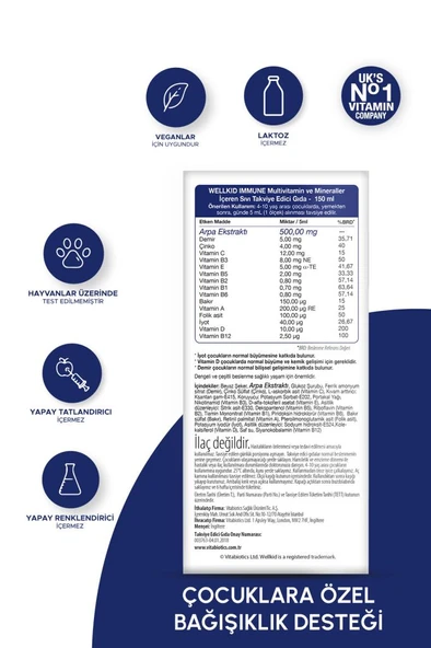 Wellkid Immune Liquid 150 Ml-SKT:08/2027 - Resim 2