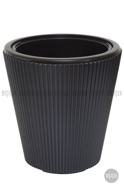 BİÇİÇEK LUNA Saksı 37 CM ve İç Kova Dahil - Resim 6