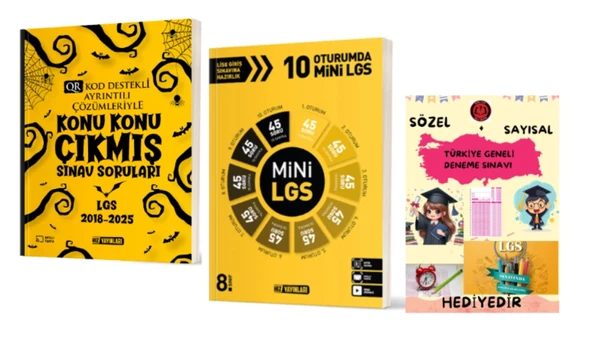 HIZ YAYINLARI 8. SINIF KONU KONU ÇIKMIŞ SINAV SORULARI - 10 OTURUMDA MİNİ LGS ve Hediye ürün görseli
