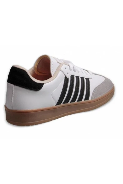 Mp 242-1558 Beyaz Siyah Günlük Yürüyüş Erkek Spor Ayakkabı - Resim 4