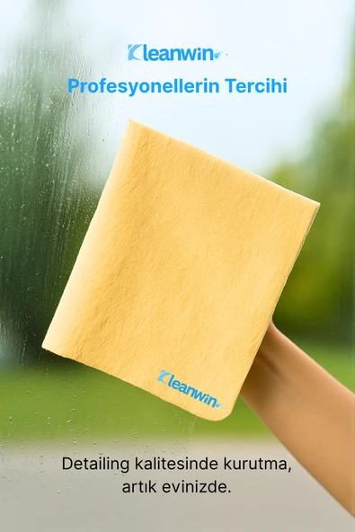 Kleanwin Shammy 2’li Set Gold Güderi Bez | 50x70 cm | 240 GSM | Oto Kurulama Bezi, Emici Araç ve Ev Bezi - Resim 7