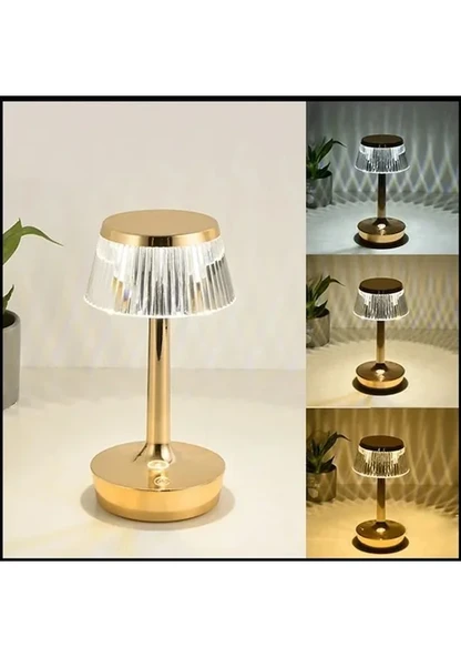Şarjlı Masa Lambası Dimmerli Dokunmatik Cata Rio Dekoratif Abajur - Resim 5