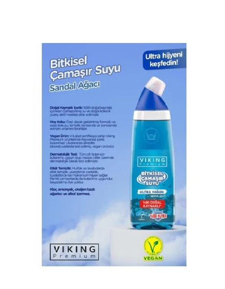 VİKİNG PREMİUM ULTRA ÇAMAŞIR SUYU SANDAL 750 ML - Resim 2