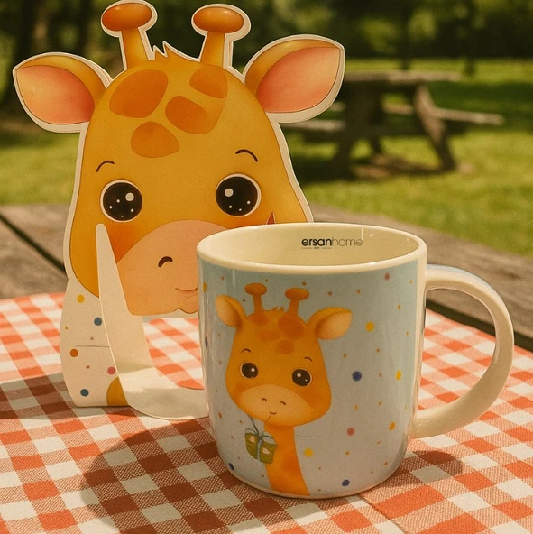 Tohana Zürafa Figürlü Porselen Kupa ürün görseli 1