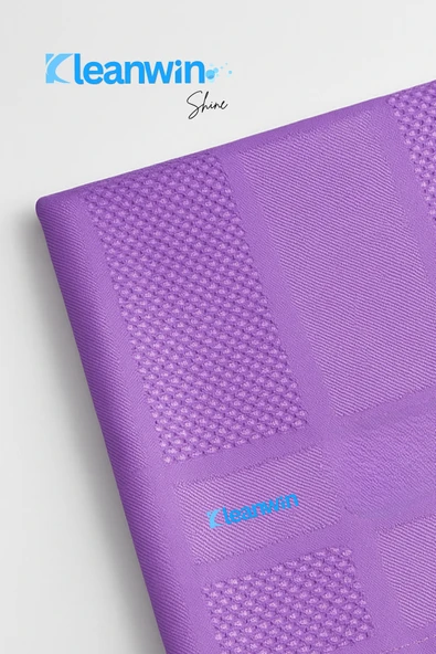 Kleanwin Shine 3’lü Mikrofiber Cam Bezi Seti – Ev ve Araç Cam Temizlik Bezi, İz Bırakmayan Mikrofiber Bez - Resim 2