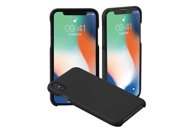 Addison IP-888 İnce İz Yapmaz Siyah iPhone X Telefon Kılıfı ürün görseli 1
