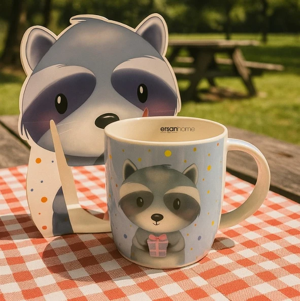 Tohana Rakun Figürlü Porselen Kupa ürün görseli 1