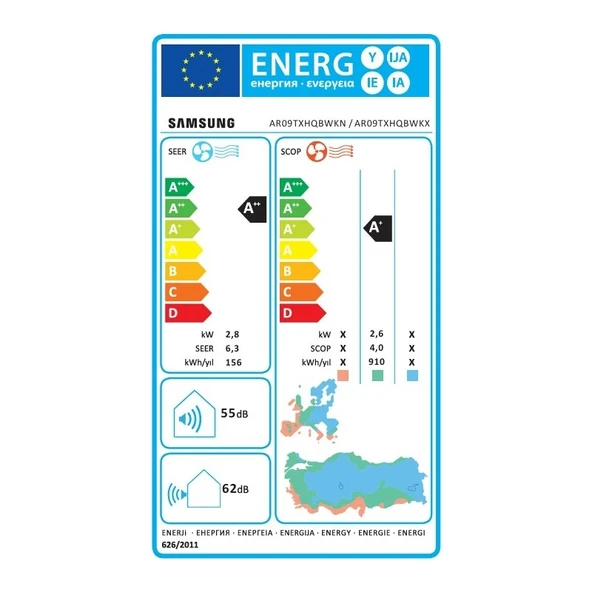 Samsung AR09TXHQBWK/SK AR35 A++ 9000 BTU Duvar Tipi Klima - Resim 2
