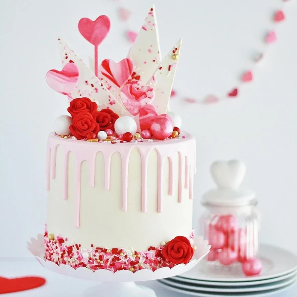 Silikon Kalp Şeklinde Kek Pasta Süsleme Çubuğu Kalıbı 8 Li - Resim 5