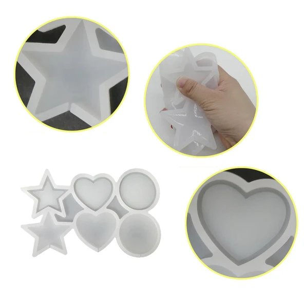 Silikon Çok Şekilli Lolipop Kalıbı (Yıldız, Yuvarlak, Daire) - Şeker & Çikolata Kalıbı - Resim 5