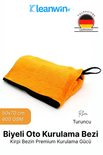 Kleanwin Rhea 50x70Cm 600 GSM Mikrofiber Oto Kurulama Bezi – Ev ve Araç İçin Profesyonel Temizlik Bezi ürün görseli