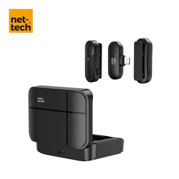 Nettech NT-0T09 Plastik Lightning Kablosuz Yaka Mikrofonu NT-107448 - Resim 3