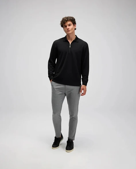 Ellesse Erkek Polo Sweatshirt EM601-BK - Resim 2